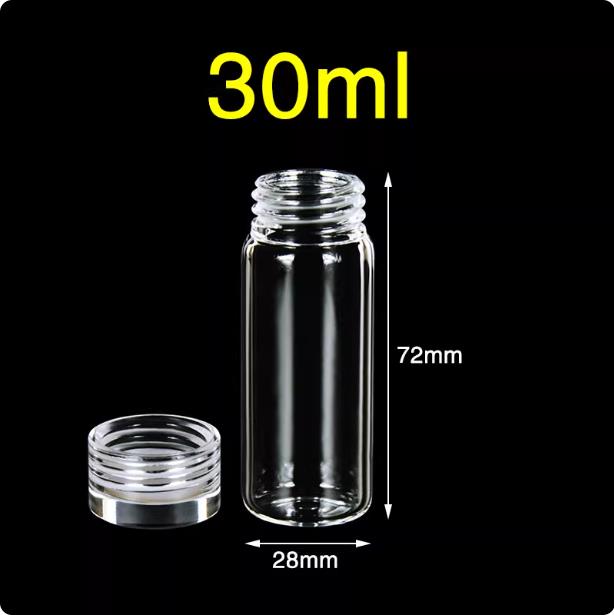 Quartz glass threaded bottle screw-mouthed sampling bottle sealed reagent bottle with quartz cover matched more resistant to high temperatures 2/5/10/20/30/40/50/100ml in stock/customizable