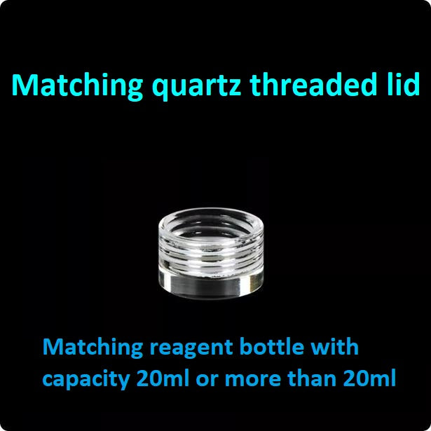 Quartz glass threaded bottle screw-mouthed sampling bottle sealed reagent bottle with quartz cover matched more resistant to high temperatures 2/5/10/20/30/40/50/100ml in stock/customizable