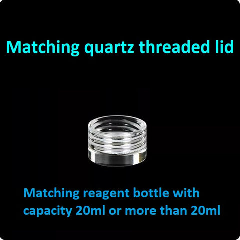 Quartz glass threaded bottle screw-mouthed sampling bottle sealed reagent bottle with quartz cover matched more resistant to high temperatures 2/5/10/20/30/40/50/100ml in stock/customizable