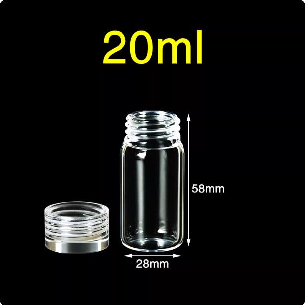 Quartz glass threaded bottle screw-mouthed sampling bottle sealed reagent bottle with quartz cover matched more resistant to high temperatures 2/5/10/20/30/40/50/100ml in stock/customizable