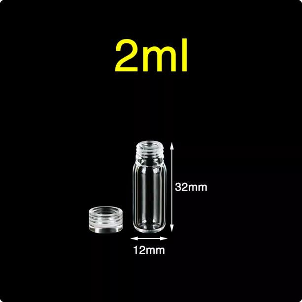 Quartz glass threaded bottle screw-mouthed sampling bottle sealed reagent bottle with quartz cover matched more resistant to high temperatures 2/5/10/20/30/40/50/100ml in stock/customizable
