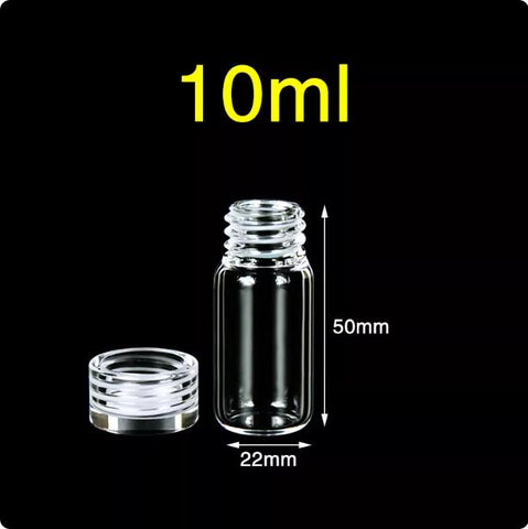 Quartz glass threaded bottle screw-mouthed sampling bottle sealed reagent bottle with quartz cover matched more resistant to high temperatures 2/5/10/20/30/40/50/100ml in stock/customizable