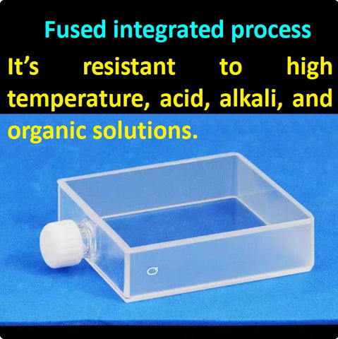 Quartz large-surface cuvette with thread opening 13mm24ml good sealing two sides transmitting light ultraviolet