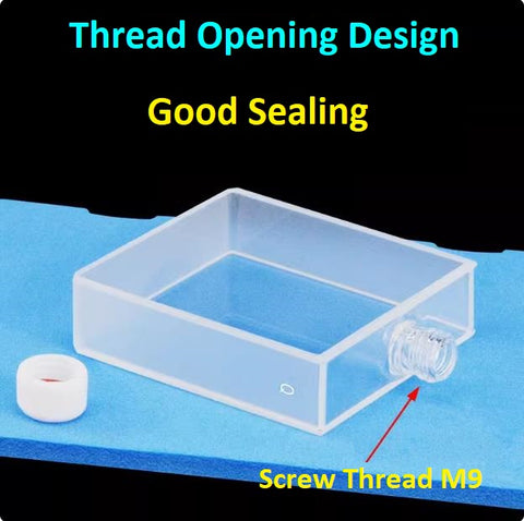 Quartz large-surface cuvette with thread opening 13mm24ml good sealing two sides transmitting light ultraviolet