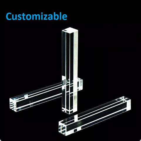 Quartz light guiding rod square 6.5×6.5×50mm resistant to high temperature, acid and alkali high light transmittance