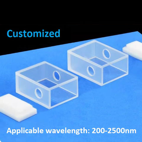 Quartz perforated cuvette optical path 10mm special for scientific research with high ultraviolet transmittance