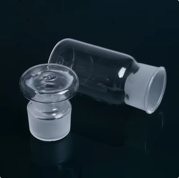 Quartz reagent bottle with large mouth wide-mouth bottle 125 250 50 1000ml frosted mouth transparent thickened quartz glass sample bottle