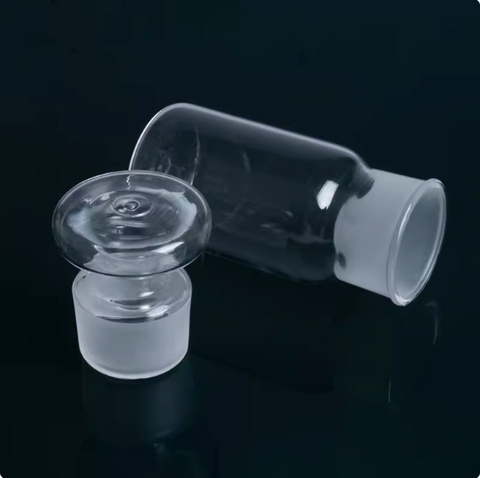 Quartz reagent bottle with large mouth wide-mouth bottle 125 250 50 1000ml frosted mouth transparent thickened quartz glass sample bottle