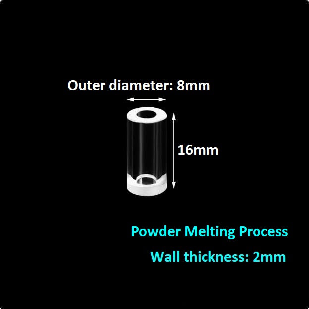 Quartz reflection cuvette for measuring reflected light Cylindrical quartz cuvette One-piece cylinder acid and alkali resistant organic fluorescent powder sample cell