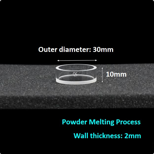 Quartz reflection cuvette for measuring reflected light Cylindrical quartz cuvette One-piece cylinder acid and alkali resistant organic fluorescent powder sample cell
