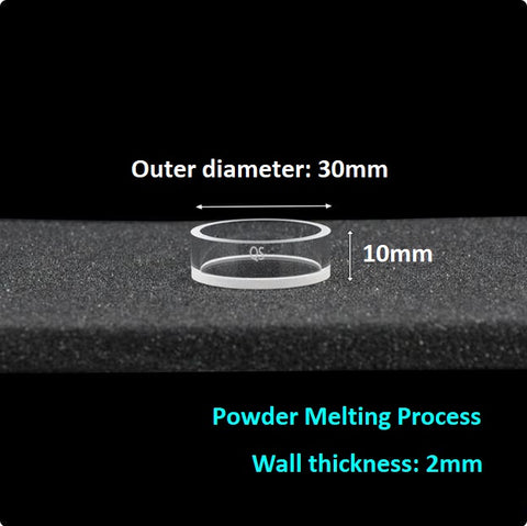 Quartz reflection cuvette for measuring reflected light Cylindrical quartz cuvette One-piece cylinder acid and alkali resistant organic fluorescent powder sample cell