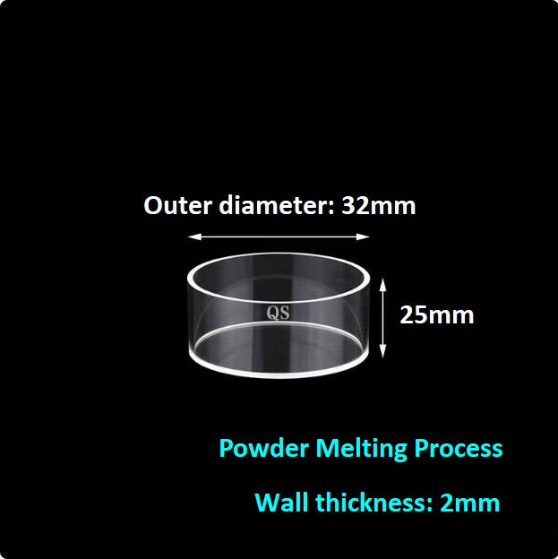 Quartz reflection cuvette for measuring reflected light Cylindrical quartz cuvette One-piece cylinder acid and alkali resistant organic fluorescent powder sample cell