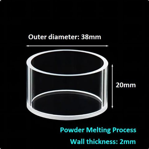 Quartz reflection cuvette for measuring reflected light Cylindrical quartz cuvette One-piece cylinder acid and alkali resistant organic fluorescent powder sample cell