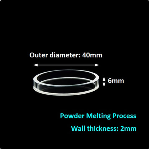 Quartz reflection cuvette for measuring reflected light Cylindrical quartz cuvette One-piece cylinder acid and alkali resistant organic fluorescent powder sample cell