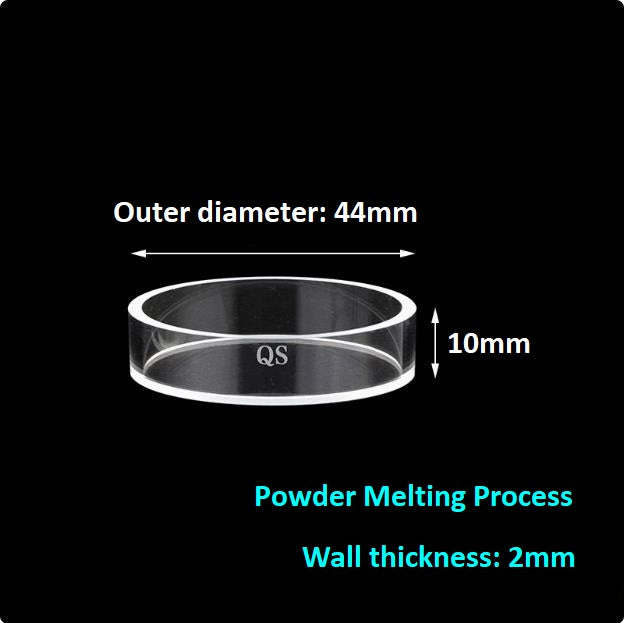 Quartz reflection cuvette for measuring reflected light Cylindrical quartz cuvette One-piece cylinder acid and alkali resistant organic fluorescent powder sample cell