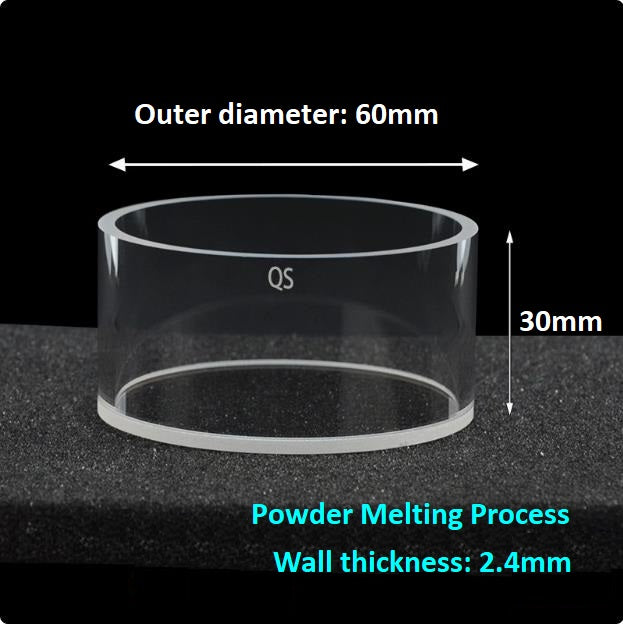 Quartz reflection cuvette for measuring reflected light Cylindrical quartz cuvette One-piece cylinder acid and alkali resistant organic fluorescent powder sample cell