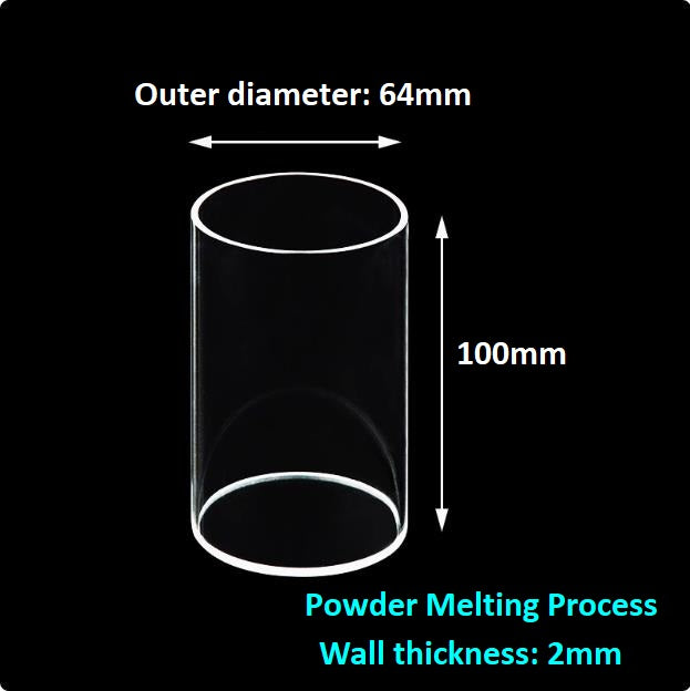 Quartz reflection cuvette for measuring reflected light Cylindrical quartz cuvette One-piece cylinder acid and alkali resistant organic fluorescent powder sample cell