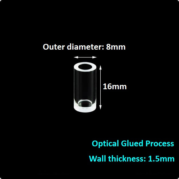 Quartz reflection cuvette for measuring reflected light Cylindrical quartz cuvette One-piece cylinder acid and alkali resistant organic fluorescent powder sample cell