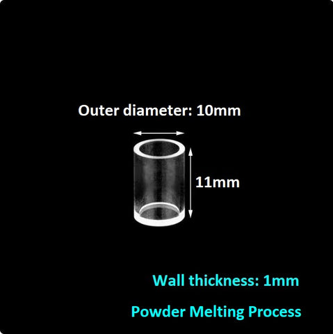 Quartz reflection cuvette for measuring reflected light Cylindrical quartz cuvette One-piece cylinder acid and alkali resistant organic fluorescent powder sample cell