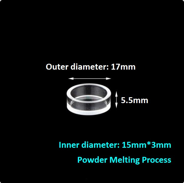 Quartz reflection cuvette for measuring reflected light Cylindrical quartz cuvette One-piece cylinder acid and alkali resistant organic fluorescent powder sample cell