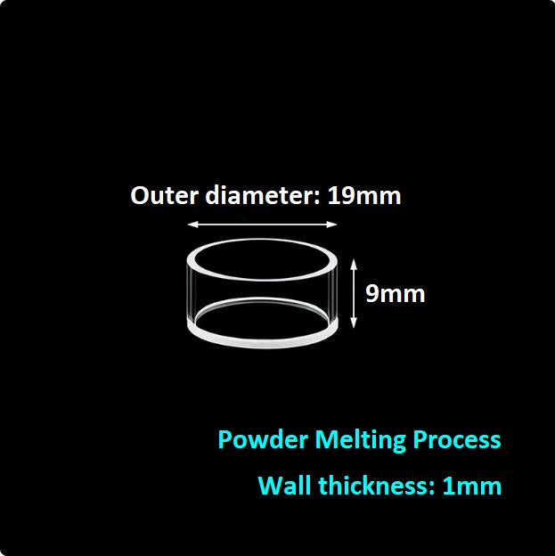 Quartz reflection cuvette for measuring reflected light Cylindrical quartz cuvette One-piece cylinder acid and alkali resistant organic fluorescent powder sample cell