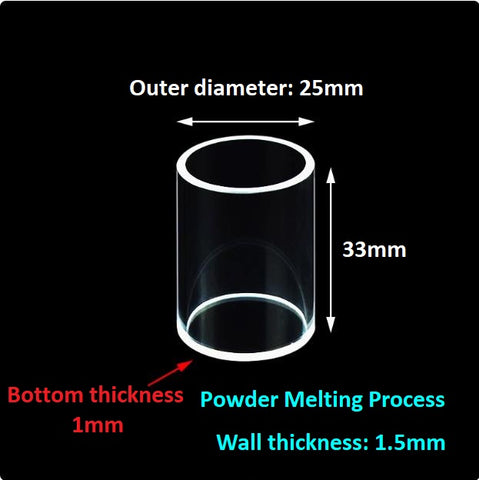 Quartz reflection cuvette for measuring reflected light Cylindrical quartz cuvette One-piece cylinder acid and alkali resistant organic fluorescent powder sample cell