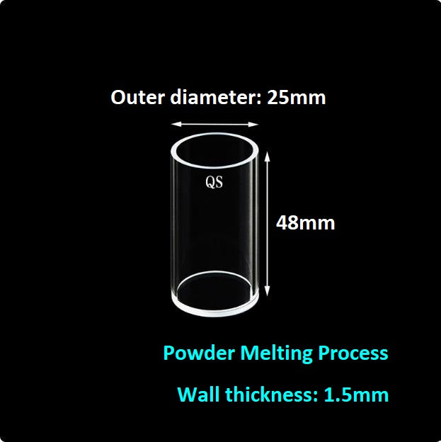Quartz reflection cuvette for measuring reflected light Cylindrical quartz cuvette One-piece cylinder acid and alkali resistant organic fluorescent powder sample cell