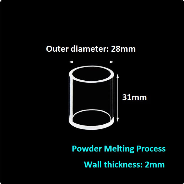 Quartz reflection cuvette for measuring reflected light Cylindrical quartz cuvette One-piece cylinder acid and alkali resistant organic fluorescent powder sample cell