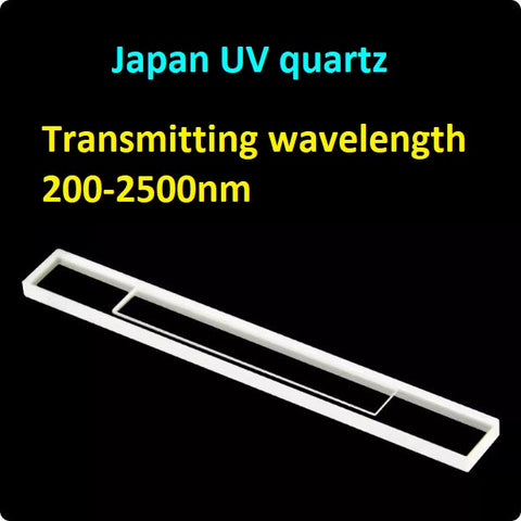 Quartz sample cell cuvette fluorescent solid detection 61*7*2.5mm groove depth 0.5 mm ultraviolet transmitting JGS1 polished in the groove customizable