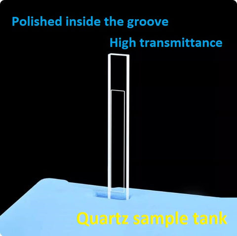 Quartz sample cell cuvette fluorescent solid detection 61*7*2.5mm groove depth 0.5 mm ultraviolet transmitting JGS1 polished in the groove customizable