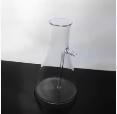 Quartz suction flask filter bottle conical flask with a branched tube high pressure and high temperature resistance