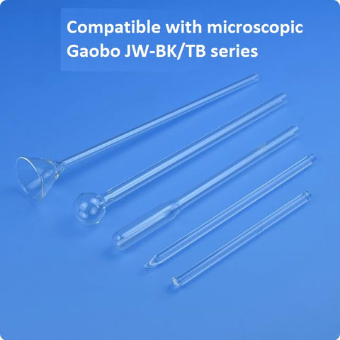 Quartz glass sample tubes compatible with microscopic Gaobo JW-BKTB series surface and pore size analysis sample tubes