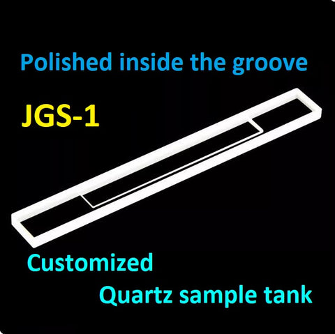 Quartz sample cell cuvette fluorescent solid detection 61*7*2.5mm groove depth 0.5 mm ultraviolet transmitting JGS1 polished in the groove customizable