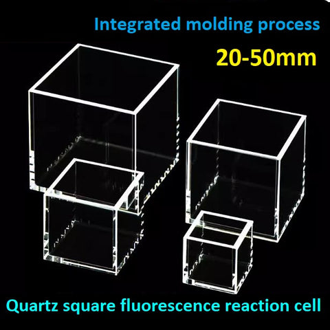 Quartz square fluorescence reaction cell 20/30/40/50mm with lid large capacity integrated molding resistant to high temperatures and corrosion customizable