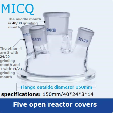 Single-layer reaction kettle, quick disassembly type open reactor, split single neck, three neck, four neck, five neck, chemistry laboratory synthesis flask, flat bottom, round bottom, spherical, cylindrical