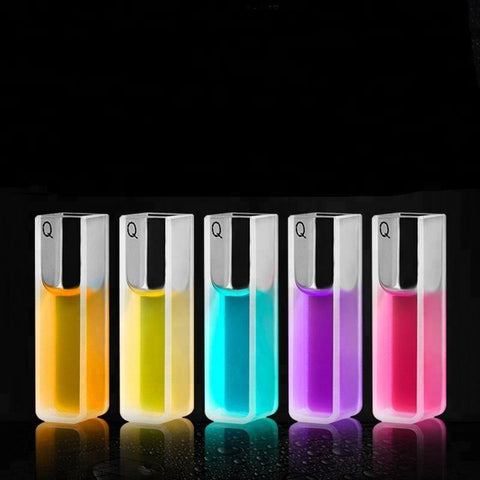 10mm Standard Quartz Fluorescence Cuvette With Lid/Four Polished Windows 2pcs