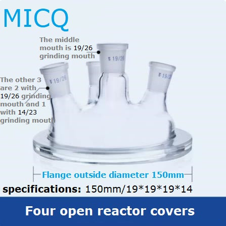 Single-layer reaction kettle, quick disassembly type open reactor, split single neck, three neck, four neck, five neck, chemistry laboratory synthesis flask, flat bottom, round bottom, spherical, cylindrical