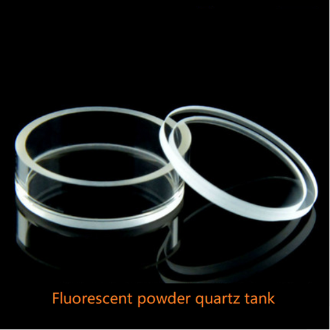 Anti-corrosion High Temperature Silica Fused Round Quartz Cuvette/Quartz Tank/Fluorescent Powder Quartz Tank with Lid 1pc - MICQstore