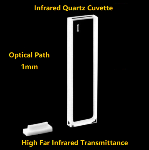 1mm Infared Quartz Cuvette High Light Transmittance 350ul Anti-corrosion Two Polished Windows 1pc - MICQstore