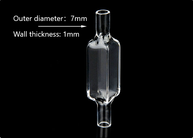 Quartz fluorescent flow cuvette with light transmission on all sides, 10mm flow cell special export products for scientific research