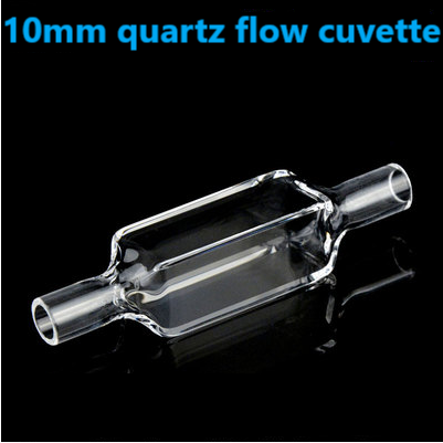 Quartz fluorescent flow cuvette with light transmission on all sides, 10mm flow cell special export products for scientific research