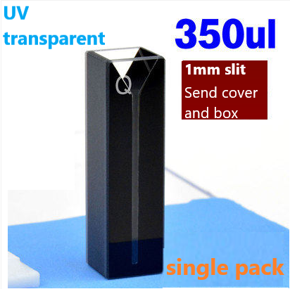 10mm Quartz Black Wall Micro Cuvette/Ultraviolet Transmitting/Dark Type/Special for Scientific Research/0.35 0.7 1.05 1.4 1.75ml