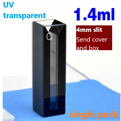 10mm Quartz Black Wall Micro Cuvette/Ultraviolet Transmitting/Dark Type/Special for Scientific Research/0.35 0.7 1.05 1.4 1.75ml