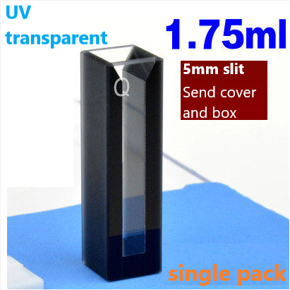 10mm Quartz Black Wall Micro Cuvette/Ultraviolet Transmitting/Dark Type/Special for Scientific Research/0.35 0.7 1.05 1.4 1.75ml