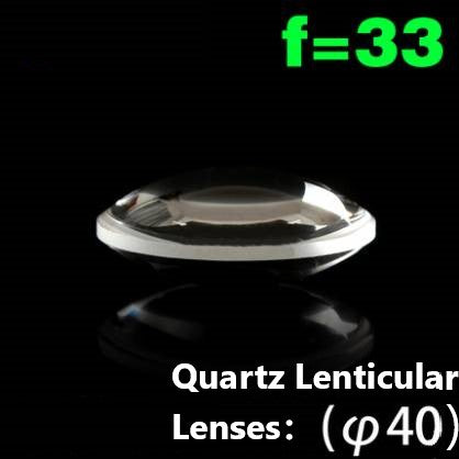 Quartz convex lens diameter 40 focal length 33 double convex UV multi-specification spot