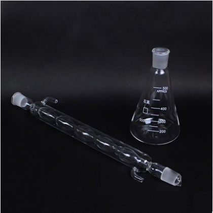 Quartz reflux device 250 500 1000ml high temperature resistant quartz glass condenser tube for boron content determination COD boron-free reflux device standard port triangular flask quartz conical flask