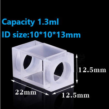 10mm quartz closed flow cell, two-pass light, UV-transmitting, acid and alkali resistance custom