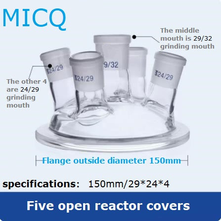 Single-layer reaction kettle, quick disassembly type open reactor, split single neck, three neck, four neck, five neck, chemistry laboratory synthesis flask, flat bottom, round bottom, spherical, cylindrical