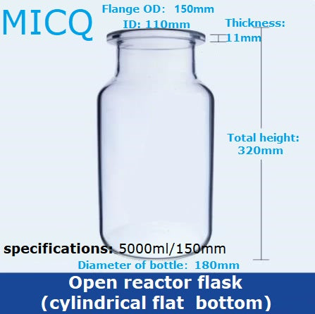 Single-layer reaction kettle, quick disassembly type open reactor, split single neck, three neck, four neck, five neck, chemistry laboratory synthesis flask, flat bottom, round bottom, spherical, cylindrical