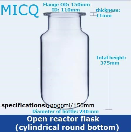 Single-layer reaction kettle, quick disassembly type open reactor, split single neck, three neck, four neck, five neck, chemistry laboratory synthesis flask, flat bottom, round bottom, spherical, cylindrical